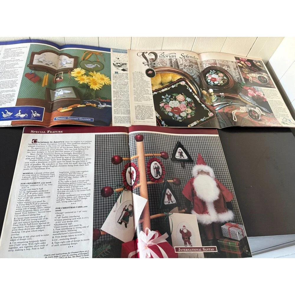 Vintage 1980s Cross Stitch Pattern Booklets Magazines Lot of 18 Needlework